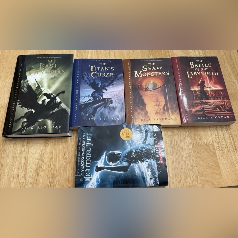 Percy Jackson &The Olympians First Edition 5 Book Bundle/Lot,Author Rick Riordan